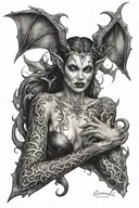 succubus  tattoo design idea