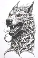 hell hound  tattoo design idea