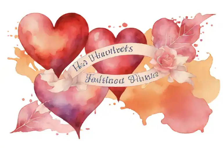 three heartbeats with name and date tattoo design idea