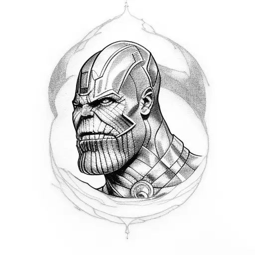 thanos tattoo design idea