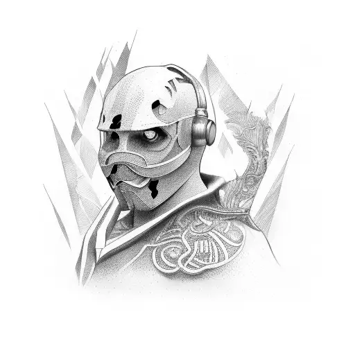 man in arena  tattoo design idea