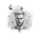 man in arena  tattoo design idea