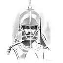 Spartan army marching in formation tattoo design idea