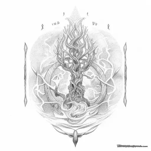 Yggdrasil, The Nornir & Web Of Wyrd tattoo design idea