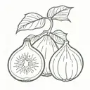 fig fruit tattoo design idea