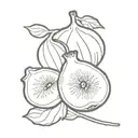 fig fruit tattoo design idea
