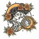mother daughter moon luba orotect tattoo design idea