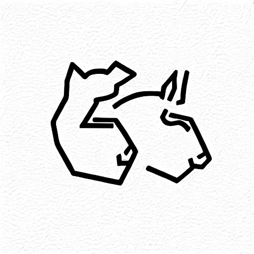 two horses, letter J and O tattoo design idea