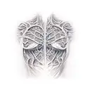 sternum  tattoo design idea