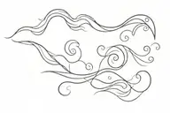 waves three simple tattoo tattoo design idea