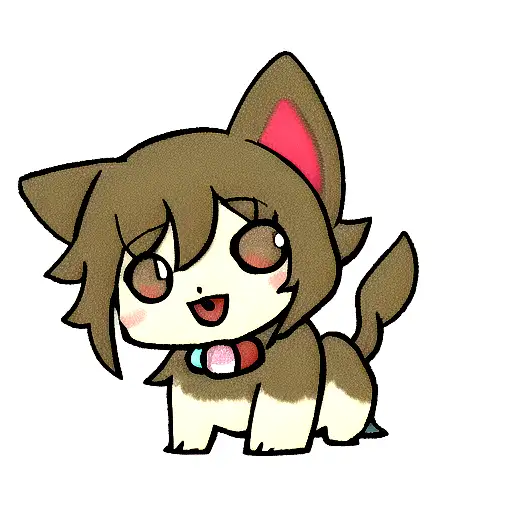 chibi style hell hound tattoo design idea