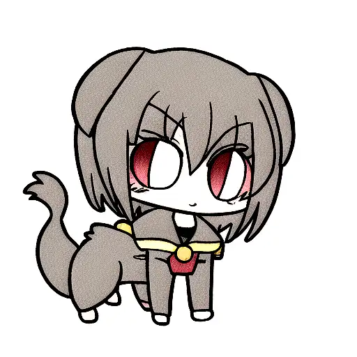 chibi style hell hound  tattoo design idea