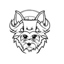 chibi style hell hound tattoo design idea