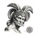 Caesar hyper realistic greek tattoo design idea