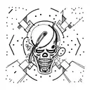obscure post punk object tattoo design idea
