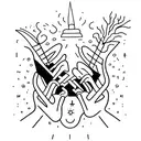 obscure post punk object tattoo design idea