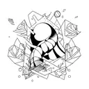 obscure post punk object tattoo design idea