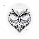 owl skull with cracks in the bone tattoo design idea