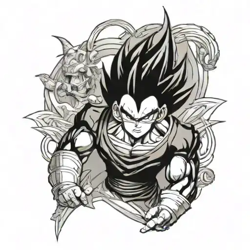 dragon ball vegeta dragon ball tattoo design idea