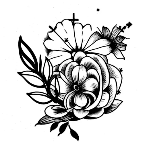 spine tattoo with bible verse and flower  tattoo design idea