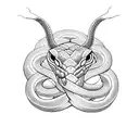 viper snake sleeve  tattoo design idea