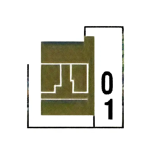 The number "01". With a semi-square typeface within a rectangle with black borders faded inwards in the form of small do tattoo design idea