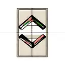 The number "01". With a semi-square typeface within a rectangle with black borders faded inwards in the form of small do tattoo design idea