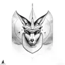 Anubis con signo zodiacal libra tattoo design idea