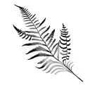 fine fern leaf  tattoo design idea