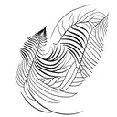 fine fern leaf  tattoo design idea