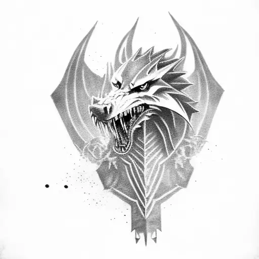 dragon age inquisition dread wolf tattoo design idea