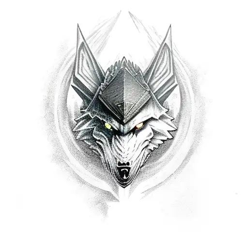 dragon age inquisition dread wolf tattoo design idea