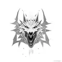 dragon age inquisition dread wolf tattoo design idea