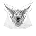 dragon age inquisition dread wolf tattoo design idea