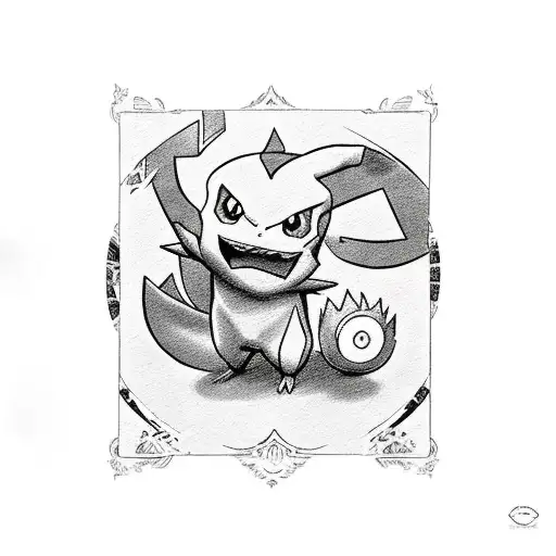 A deck of tarot cards featuring iconic pokemon characters tattoo design idea