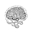 A colorful brain with intricate patterns representing different emotions and thoughts tattoo design idea