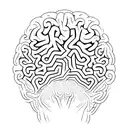 A colorful brain with intricate patterns representing different emotions and thoughts tattoo design idea