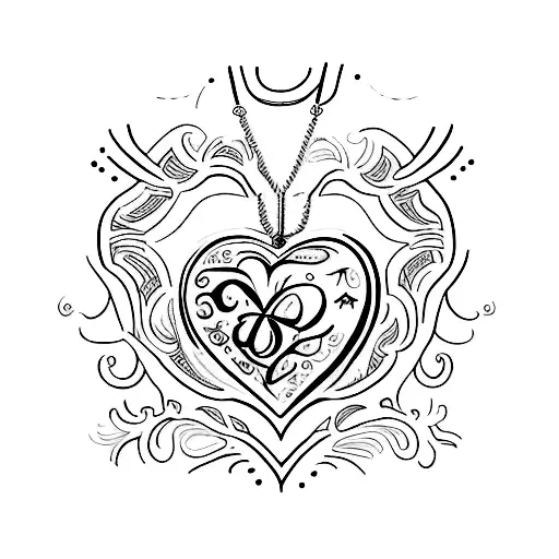 A tattoo of a heart shaped locket with the lyrics 'to live for the hope of it all' written in a delicate script font tattoo design idea