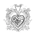 A tattoo of a heart shaped locket with the lyrics 'to live for the hope of it all' written in a delicate script font tattoo design idea