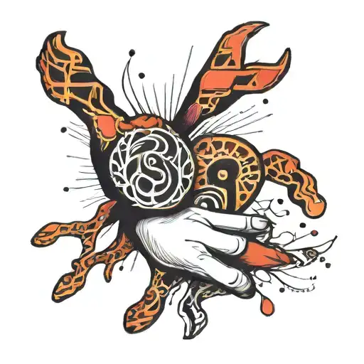 love sign language sign made of fingerprints tattoo design idea