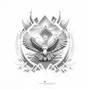 Eagle, Mexican flag tattoo design idea