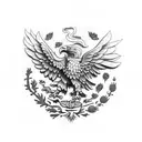 Eagle, Mexican flag tattoo design idea