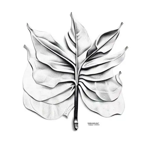 banana leaf artwork made of money  tattoo design idea