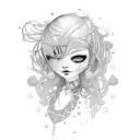 dancing doll tattoo design idea