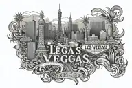Las Vegas Strip tattoo design idea