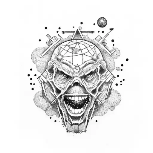 aki from Chainsaw man in a earth tattoo design idea