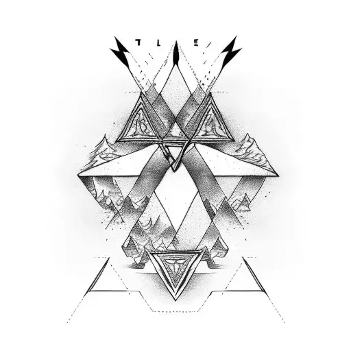 triangle river lotr tattoo design idea