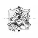 triangle river lotr tattoo design idea
