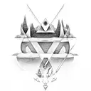 triangle river lotr tattoo design idea