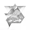 triangle river lotr tattoo design idea